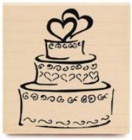 Wedding Cake - Rubber Stamp