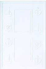 Pack 5 Luxury Embossed Sea Theme Border Cards & White Envelop