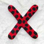 Wooden Letter 'X' Handpainted