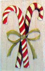 Large Candy Cane with Bow Stamp