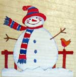 Fat Jolly Snowman - Rubber Stamp