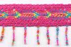 Multi-Pink Fabric Bead Trim 1 METRE
