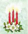 A4 Small Christmas Candles Designs x 6 - Decoupage Paper