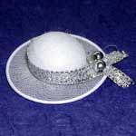 White and Silver Easter Bonnet