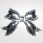 Silver Puffy Bow