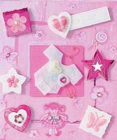 Pink Baby Gro- 3D Decoupage Stickers