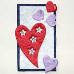 Hearts - Lilac and Red Flutter Topper