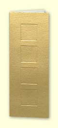 Gold 4 Panel Card 69x184mm & Envelope