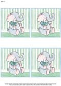 A4 Toy Elephant Design x 4 - Decoupage Paper