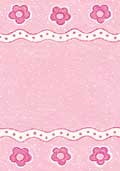 Border Panel - Pale Pink Flower Border Card Panel