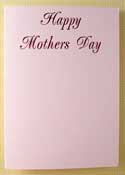 Happy Mothers Day Pink/Raspberry with Envelope (7x5)