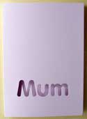 Mum Aperture Lilac Card & Envelope 7x5