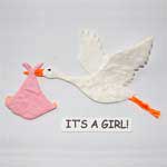 'It's a Girl' Stork Die cuts