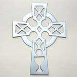 Diecut Celtic Crosses 1 silver & 1 gold