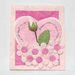 Heart with Pink Rose Background Topper