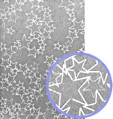 Dufex Patterned A4 Card: Star - Silver
