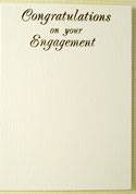 'Congratulations on Your Engagement' - Cream and Gold Card & Env