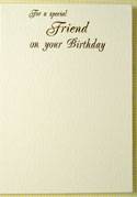 Friends Birthday White & Silver Card and Envelope