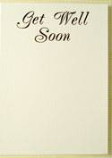 Get Well Cream & Gold Card and Envelope