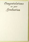Graduation White and Silver Card & Envelope