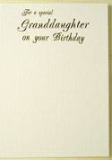 Granddaughter Birthday White and Silver Card & Envelope