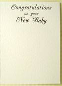 New Baby Cream ad Gold Card & Envelope