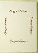 Congratulations Square Cream and Gold Card & Envelope