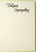 Deepest Sympathy Cream and Gold Card and Envelope