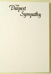 Deepest Sympathy White and Silver Card & Envelope
