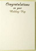 Wedding Day White and Silver Card & Envelope