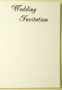 Wedding Invitation White and Silver Card & Envelope