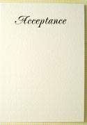 Acceptance Gold and Cream Card & Envelope