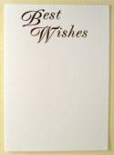 Best Wishes White and Silver Card & Envelope
