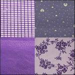 Flock & Metallic Purple Pack of 4 Scrapbooking Paper 12 x 12"