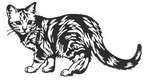 Moggy Cat - Rubber Stamp