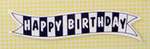 Banner - Happy Birthday Dark Blue Footie Banner
