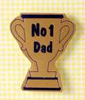 No 1 Dad Trophy Gold & Blue
