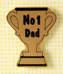No 1 Dad Trophy Gold & Black