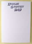 Worlds Greatest Dad Blue Card & Envelope