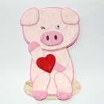 Pig with Heart Topper