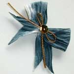 Large Decorative Blue Bow Topper