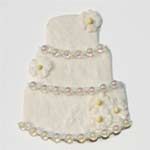 Luxury Wedding Cake Diecuts with White Flowers pack of 5