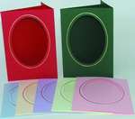 Card Pack Oval Apertures with Metallic Lining & Envelopes