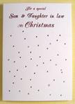 Son & Daughter in Law at Christmas Card & Envelope