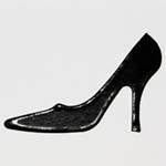 High Heel Shoes - Shiny Black x 3 Pairs