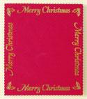 Xmas Panel - Large Merry Christmas Border Panel - Red & Gold