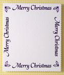 Xmas Verse - Large Merry Christmas Border Panel - White & Lilac