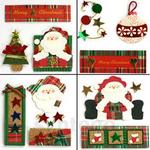 4 lots of 3D Tartan Christmas Themed Sticker Packs