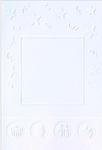 Pack 5 Luxury Embossed Birthday Theme with Stars & White Envelop