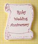 Verse - Ruby Wedding Anniversary Scroll